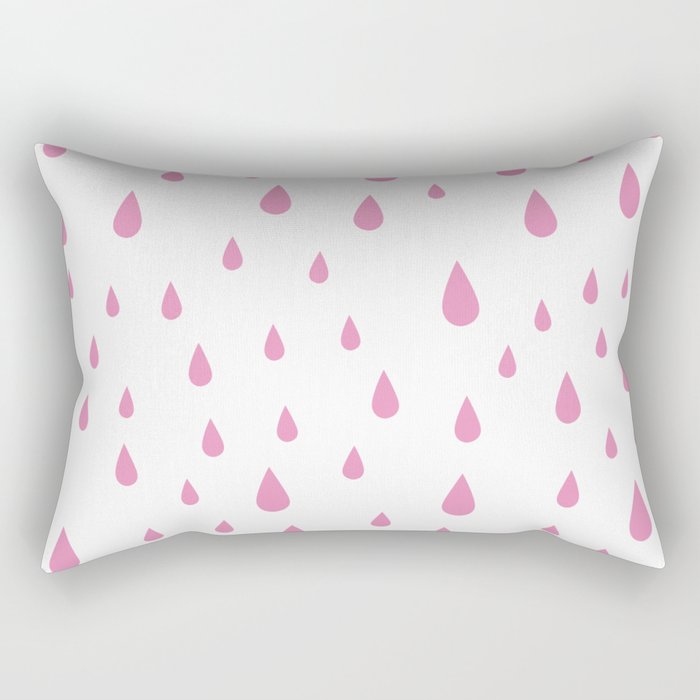 Hot Pink Raindrops pattern  Rectangular Pillow