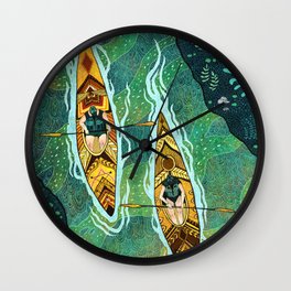 Kayaking Wall Clock
