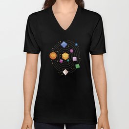 Gaming Dice Solar System V Neck T Shirt