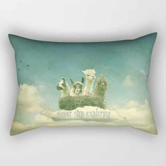 NEVER STOP EXPLORING THE CLOUDS Rectangular Pillow