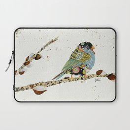 Cafe Swirly Bird 4 Laptop Sleeve