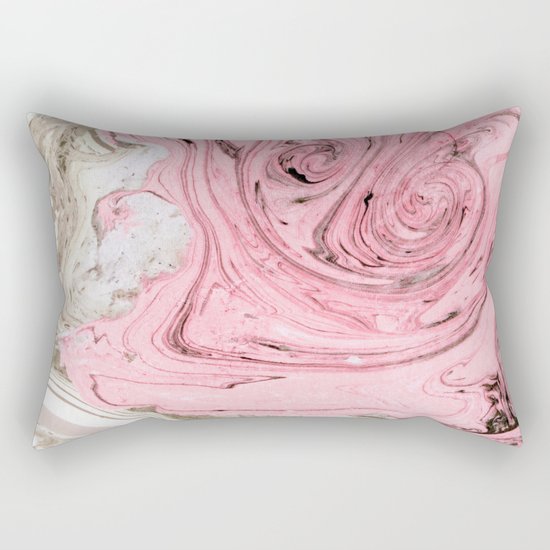 Nude+ Pink Marbling Art #society6 #decor #buyart Rectangular Pillow
