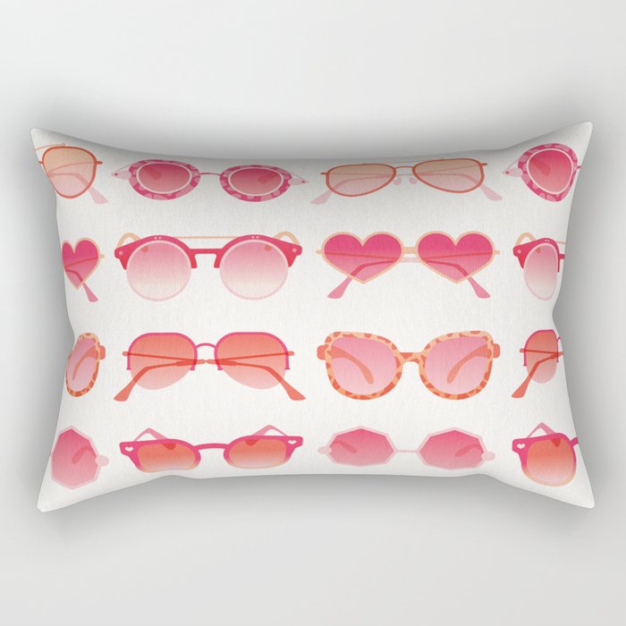 Sunglasses Collection – Pink Ombré Palette Rectangular Pillow