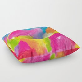 Abstract Rainbow Floor Pillow