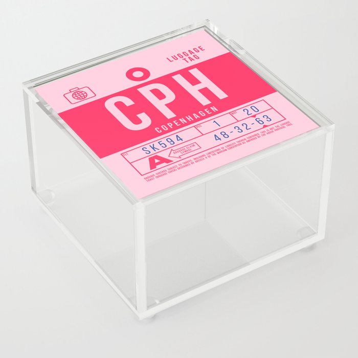 Luggage Tag B - CPH Copenhagen Denmark Acrylic Box