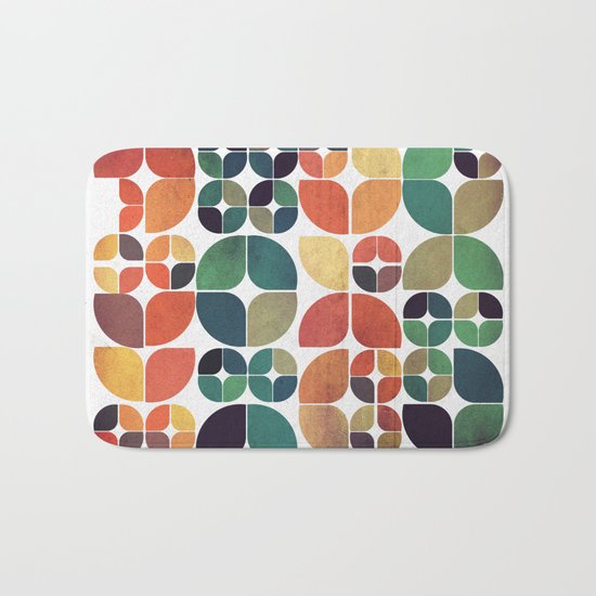 Vintage Fall Pattern Bath Mat