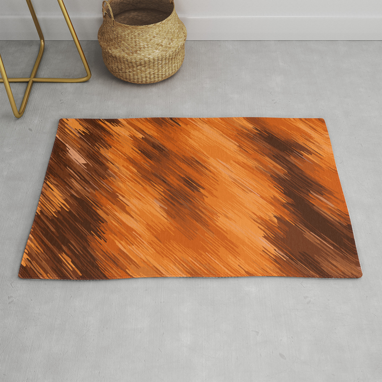 Brown Orange And Dark Brown Painting Texture Abstract Background