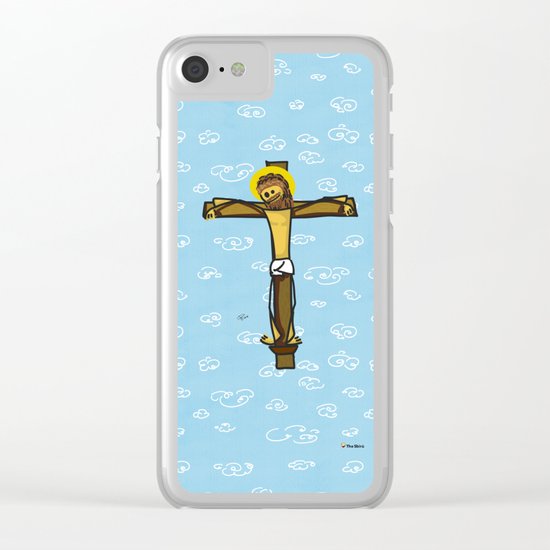 Jesus smiling Clear iPhone Case