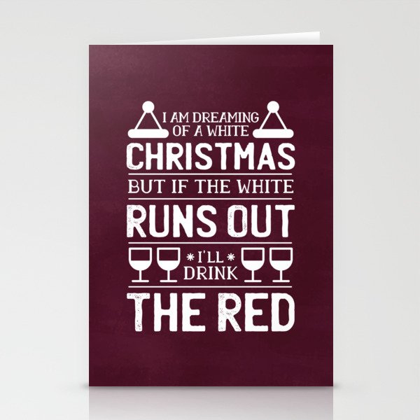 Christmas Wine Stationery Cards