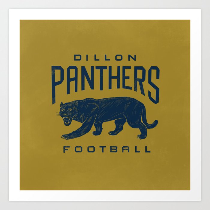 Dillon Panthers Football Art Print