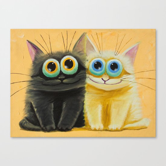 cat play Canvas Print