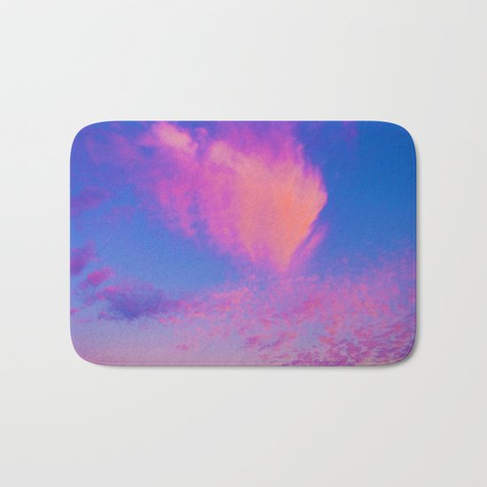 Pink clouds Bath Mat