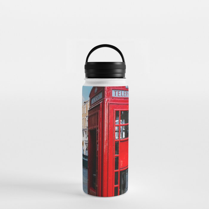Great Britain Photography - Red Phone Booth In London City Water Bottle