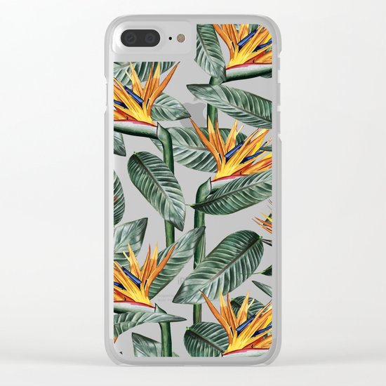 Bird Of Paradise Pattern #society6 #decor #buyart Clear iPhone Case