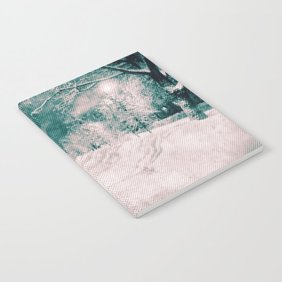 Winter wonderland. Halftone effect Notebook