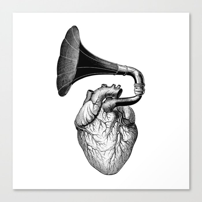 Hearthphone Music / olex oleole Canvas Print
