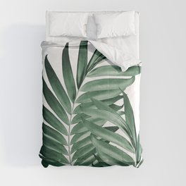 Palm Leaves Tropical Green Vibes #5 #tropical #decor #art #society6 Comforter