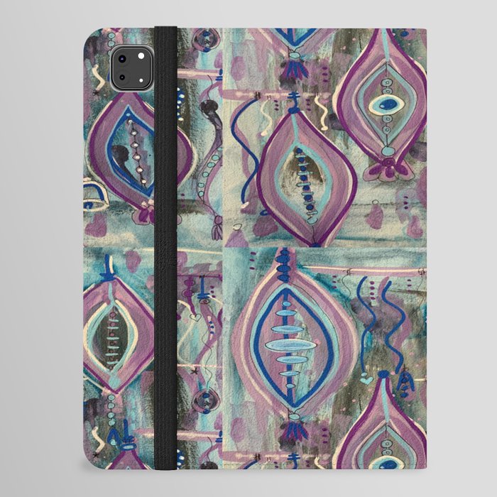 Purple Boho Gypsy Celebration Painting iPad Folio Case