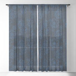 Licorice Smoothie Meadow Flowers Sheer Curtain