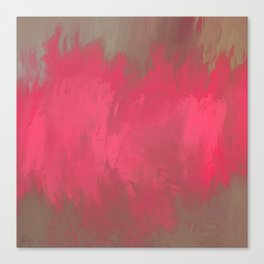 Jubilant 9 - Abstract Modern - Watermelon Pink Red Canvas Print