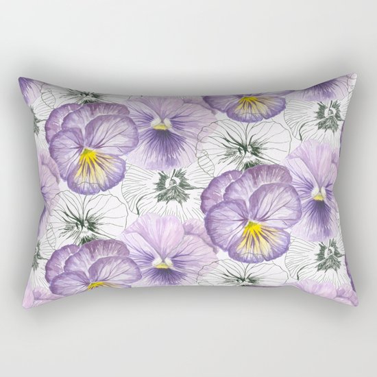 Pansy pattern Rectangular Pillow