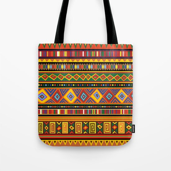 Ethnic Colorful Pattern Africa Art Tote Bag