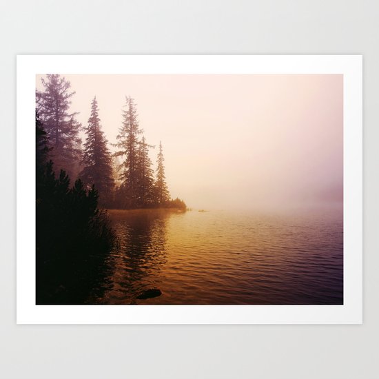 Sunset at Lake Art Print