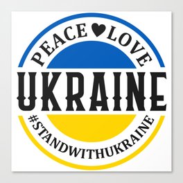 Peace Love Ukraine Canvas Print