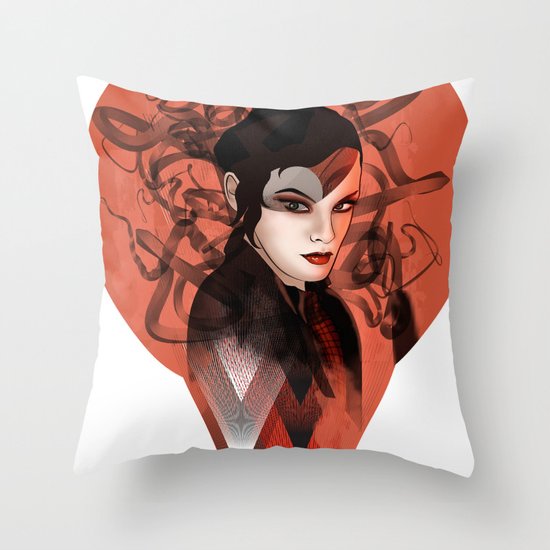 RED TRIANGLE Throw Pillow