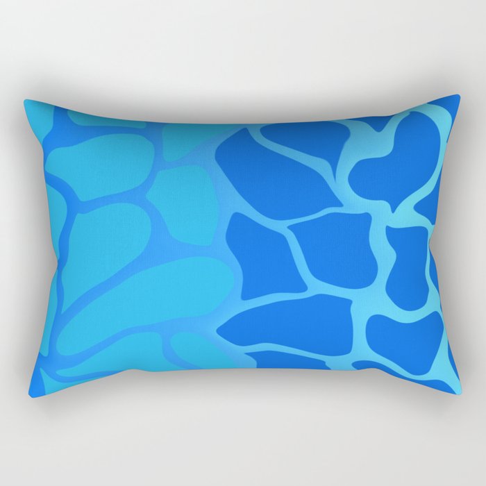 Light and Dark Blue Gradient Rectangular Pillow