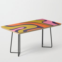 Copacetic Retro Abstract Orange Avocado Lime Pink Blue Coffee Table