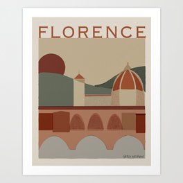 Florence Vintage Travel Poster Art Print