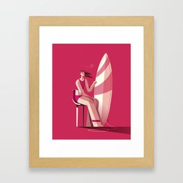 Surfing Framed Art Print