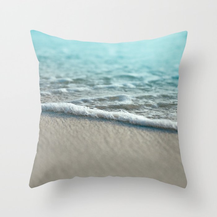 Summer Photography - Ocean Shore Throw Pillow