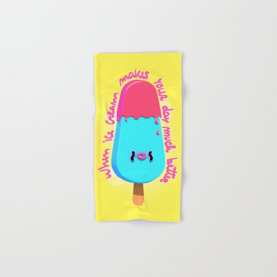 When ice cream makes your day much better Hand & Bath Towel