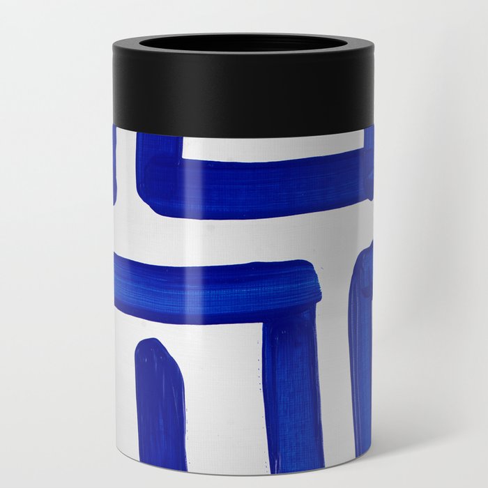 Greek Blue Design Can Cooler