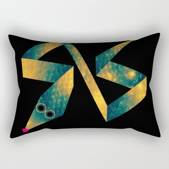 Snake Exploring Space Rectangular Pillow