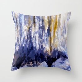 Abstract Lavender Stripes Throw Pillow