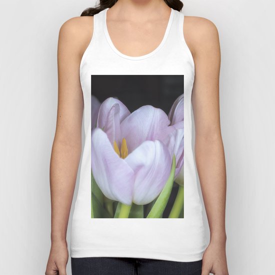 Pink Tulips Unisex Tank Top