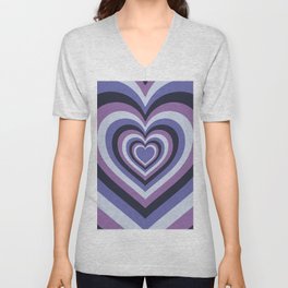 Groovy Purple Hearts (xii 2021) V Neck T Shirt