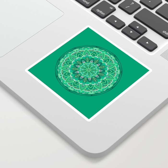 Shades of Green Mandala Sticker