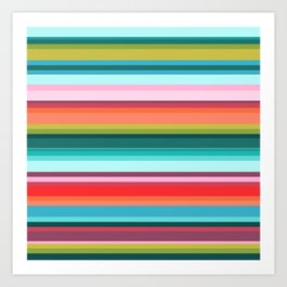 Rainbow stripes Art Print