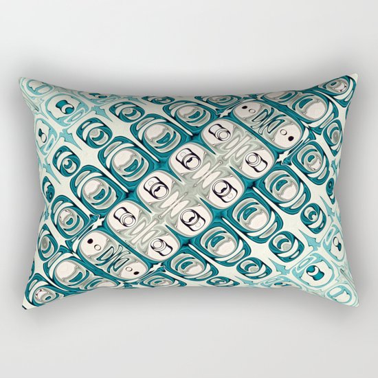 Turquoise Tile Pattern Rectangular Pillow
