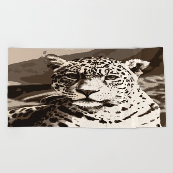 Big Cat Beach Towel