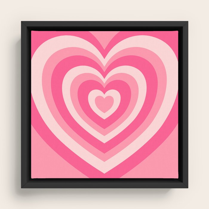 Hypnotic Pink Hearts Art Print by Simple Decor | Society6