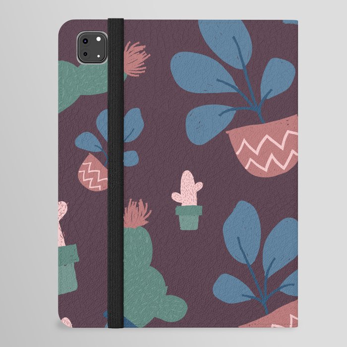Cozy plants pattern design iPad Folio Case