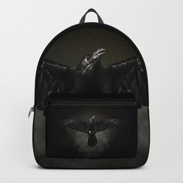 Black raven, crow flight Backpack | Black, Collage, Crowflight, Flight, Raven, Blackraven, Digital, Crow 