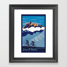 Giro d'Italia Passo Dello Stelvio cycling poster Framed Art Print