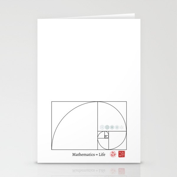 Mathematics = Life Stationery Cards
