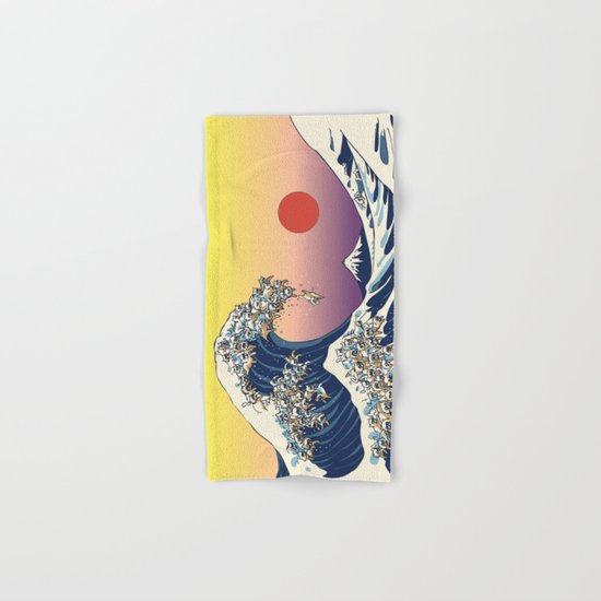 The Great Wave Of Cat Hand & Bath Towel
